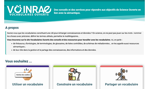 Page d'accueil du site Vocabulaires Ouverts