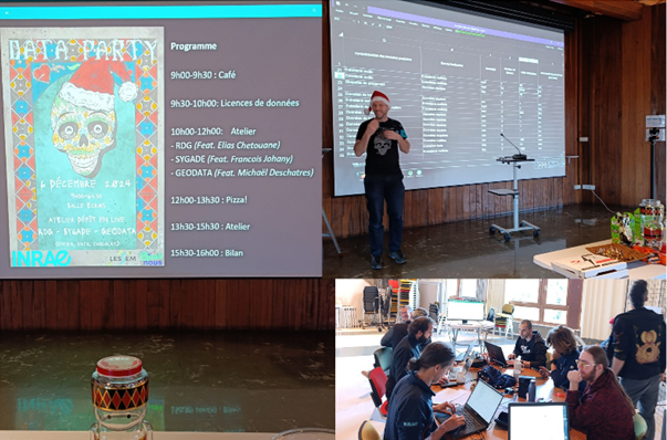 Frédéric Bray organise des Data Party dans l’unité de recherche LESSEM à Grenoble. Un des trois ateliers était consacré à Geodata INRAE (animé par Clément Lattelais) et à cette occasion plusieurs jeux de données ont été publiés. 
