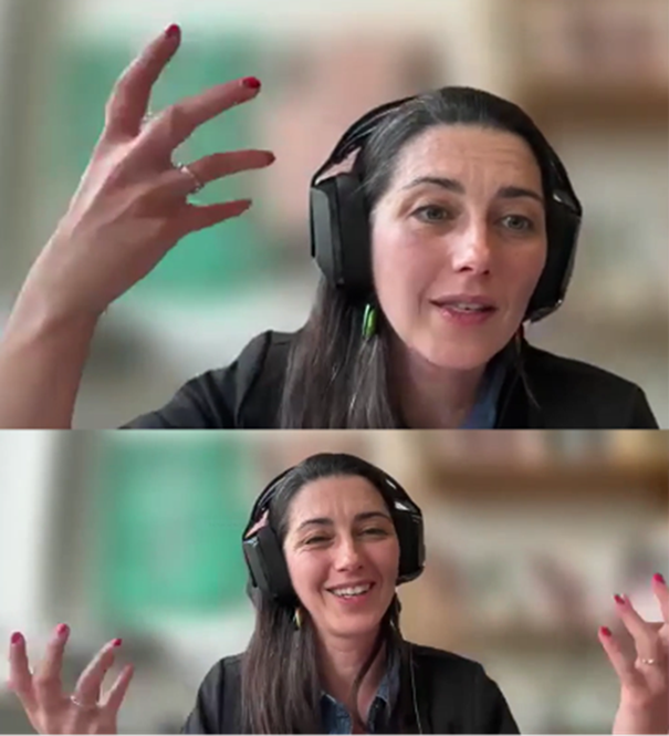 Photo de Mélodie Faury lors de son webinaire sur la puissance d’agir.