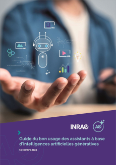 Couverture du guide du bon usage des assistants à base d'intelligences artificielles génératives publié par INRAE en novembre 2025  